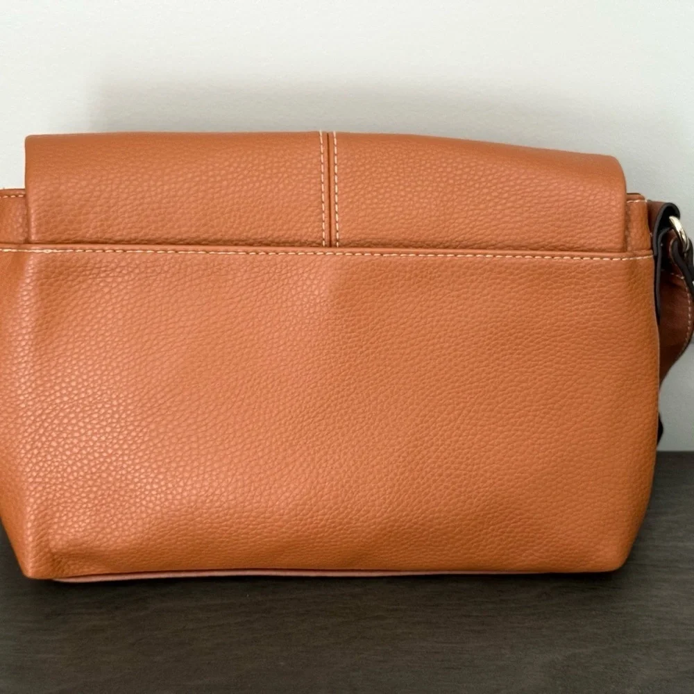 Kim Rogers Fold Over Crossbody Shoulder Handbag Tan / Brown